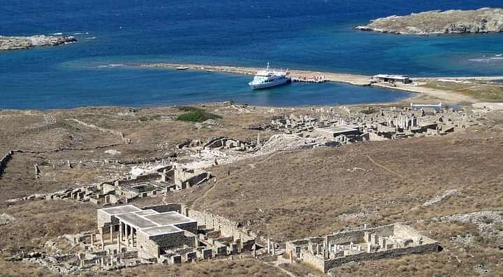 Delos island from the air