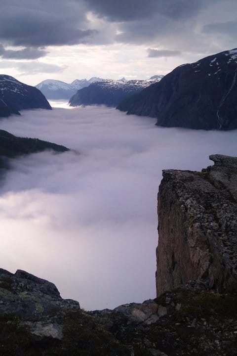 From Molde, Åndalsnes or Ålesund. Over clouds almost like moon surface  2