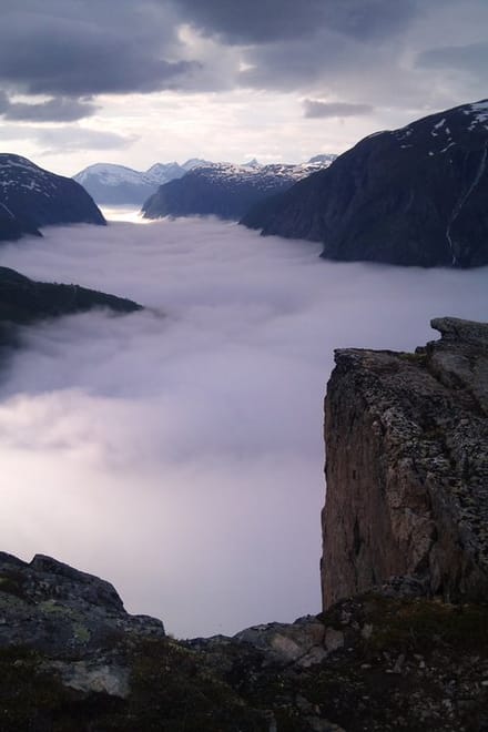 From Molde, Åndalsnes or Ålesund. Over clouds almost like moon surface 2