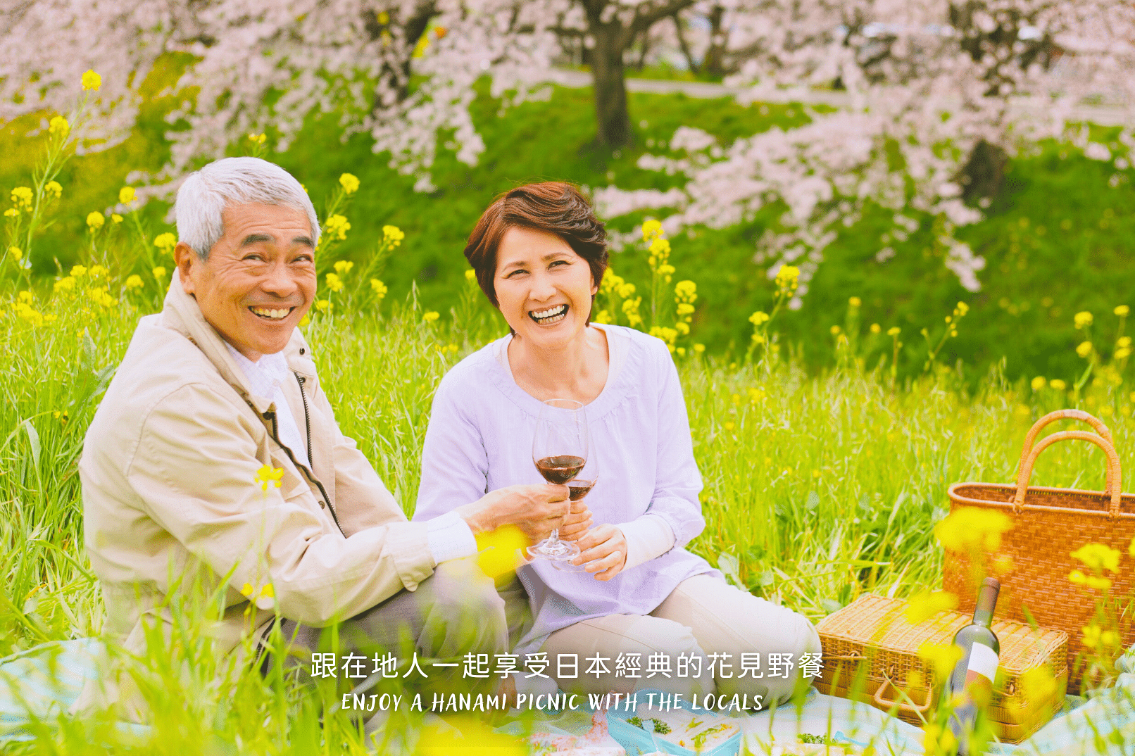 sakura picnic with Japanese