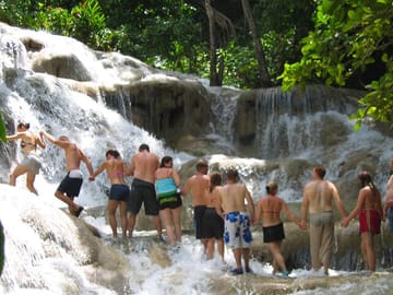 Climbing Dunns River Falls