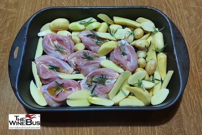 Chicken legs with potatoes
