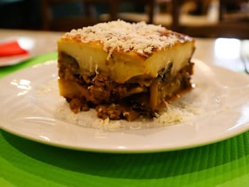 Try classic homemade moussaka, one of Greece’s most iconic dishes.