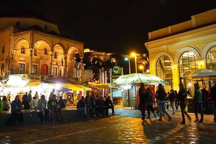 Enchanting Athens Night Walking Tour: Explore Monastiraki, Plaka & Thissio