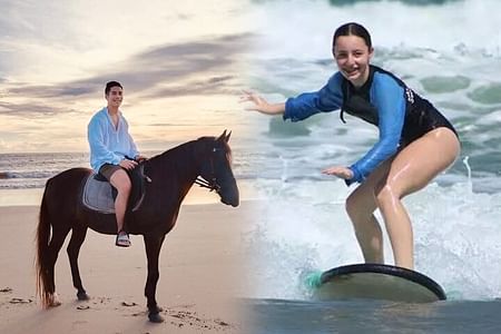 Private Surf Lesson & Horse Riding Adventure in Seminyak, Bali