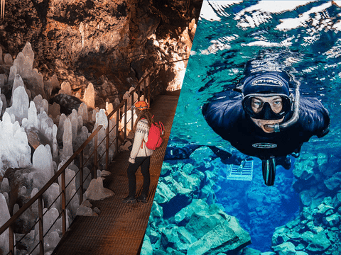 Black & Blue - Lava Tunnel + Silfra Snorkeling