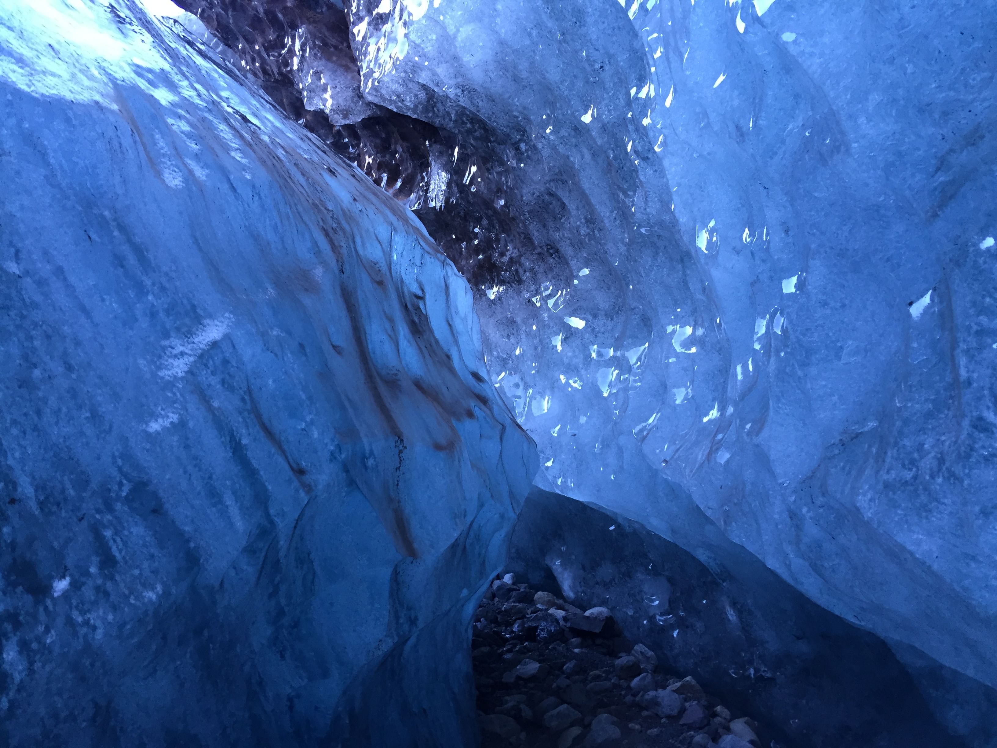 Ice caves during Arctic adventures 2 day south coast tour