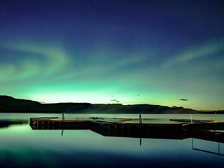Northern Lights at Vök Baths