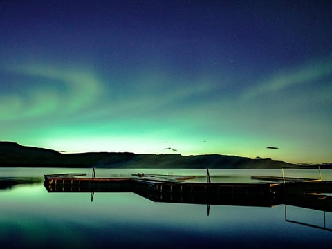 Northern Lights at Vök Baths
