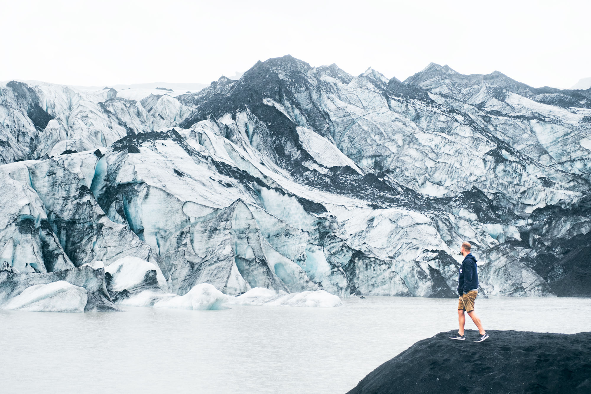 Man vs Nature at Sólheimajökull glacier