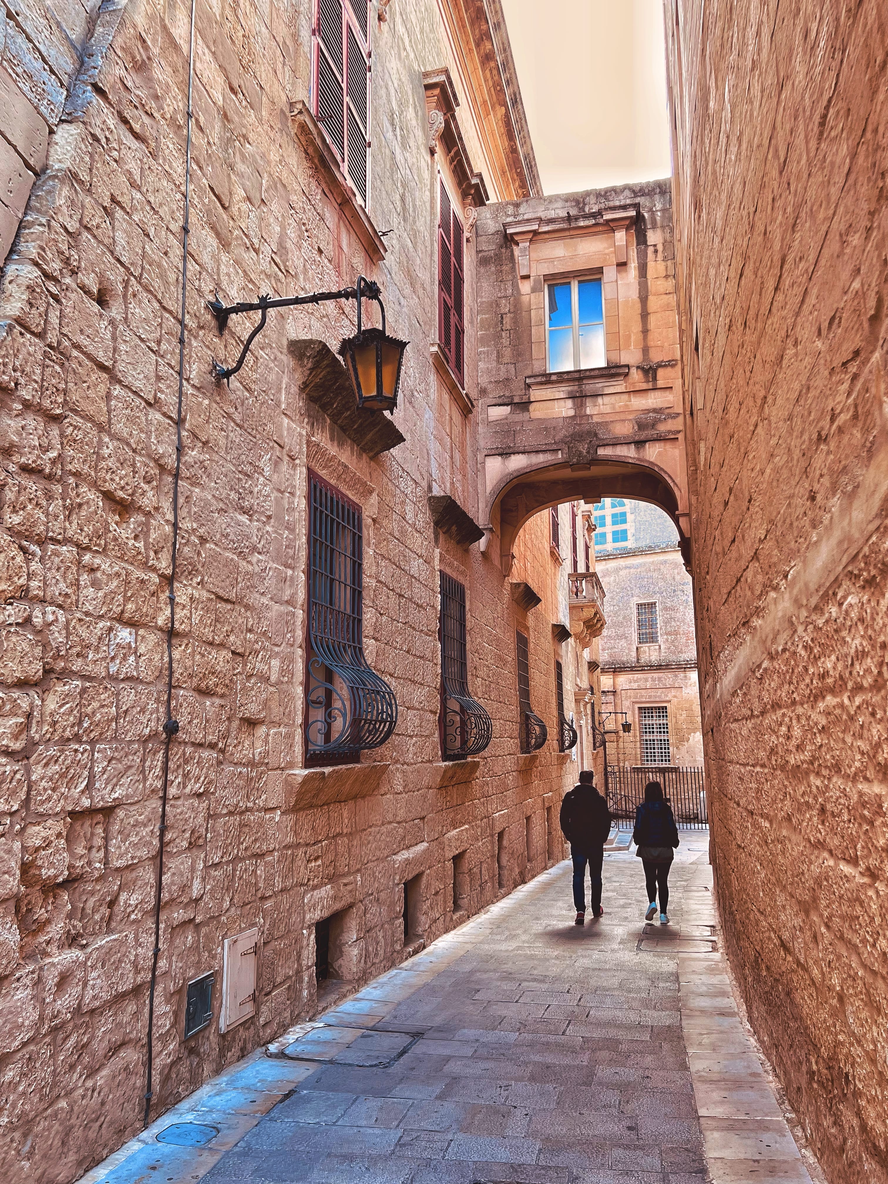 Narrow streets in Mdina