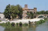 Tiberina Island on the Tiber River, Rome