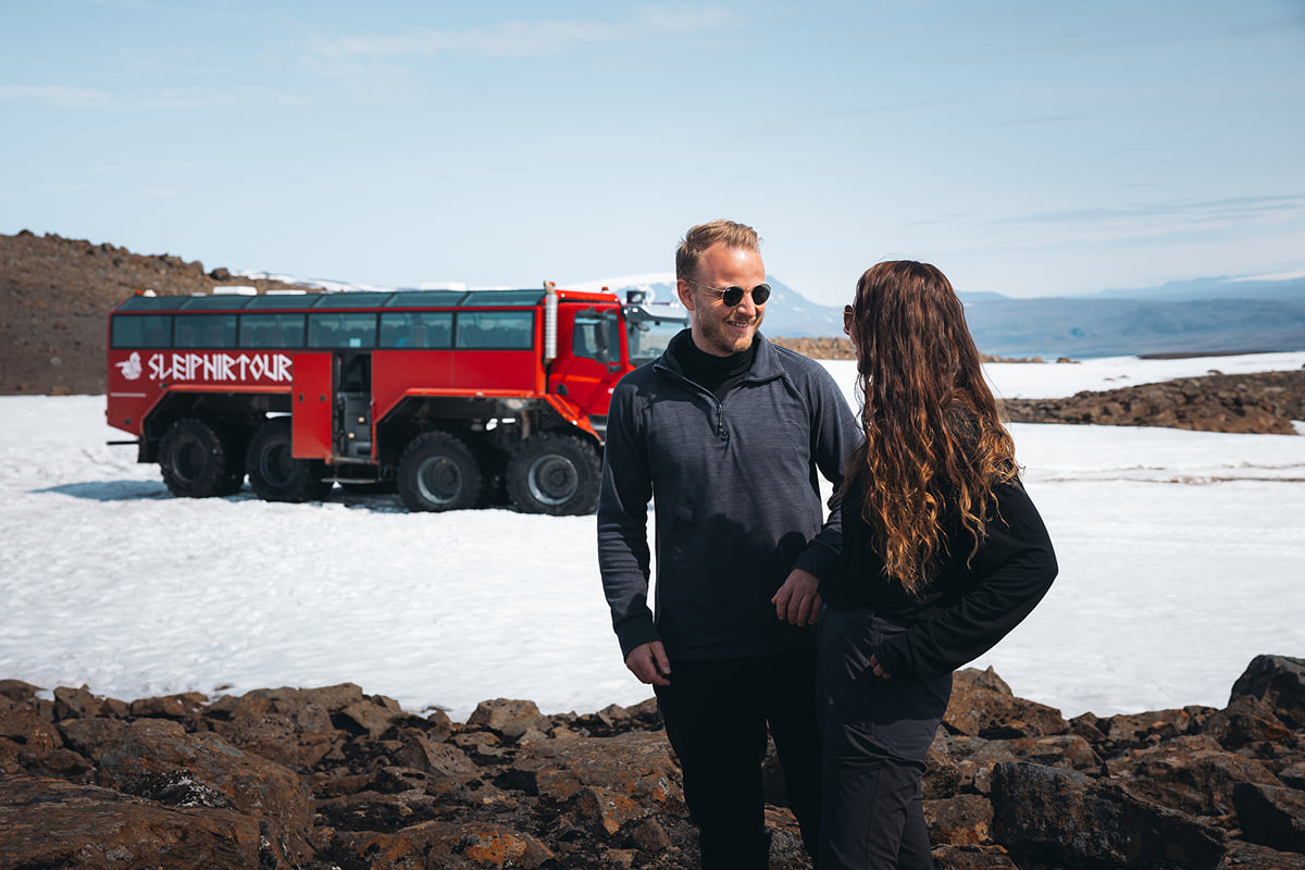Red Glacier Monster Truck Tour - Unique Langjökull Glacier Tour from Gullfoss, by Sleipnir Tours