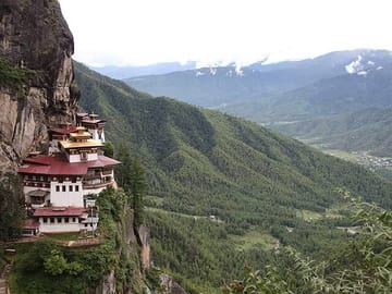 The famous Taktsang Monastery known as "Tiger's Nest"