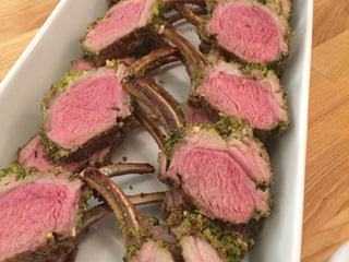 Free roaming lamb, ready for plating, at Salt Eldhus cookery school