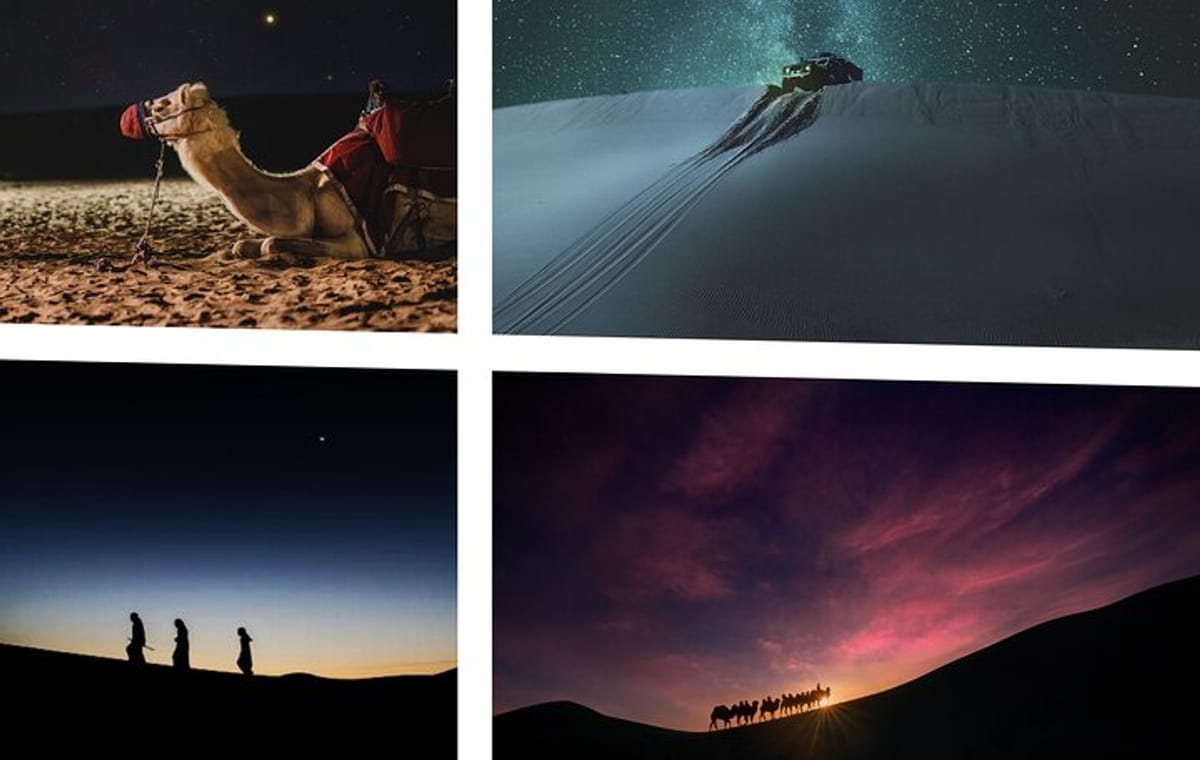 Doha Night Desert Safari Camel Ride Dune Bashing with Transfer