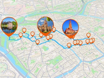 Full circuit of 4.4 km: From Minnewater to the Grand Place (Markt).