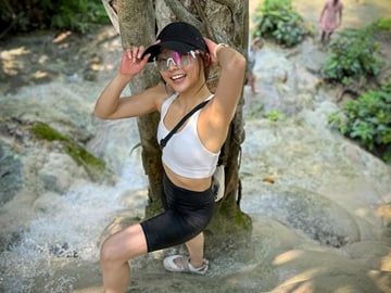 Climb The Sticky Waterfalls Chiang Mai Thailand with Annie