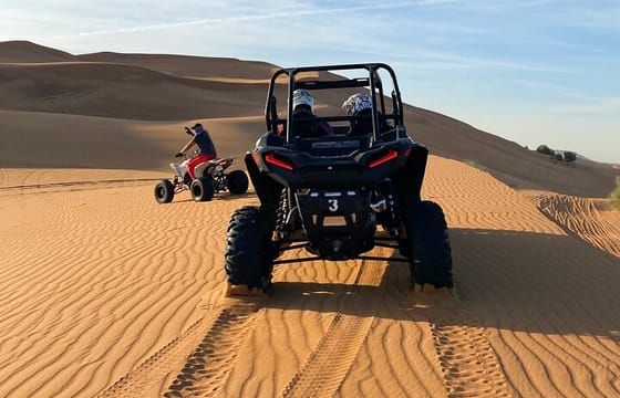 Dubai Private Red Dune Buggy Safari with BBQ Dinner in VIP Camp
