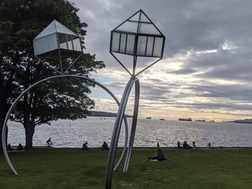 engagement ring art work in english bay
