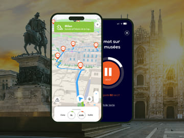 GPS audioguide application: From the Duomo to Sforza Castle (Offline).