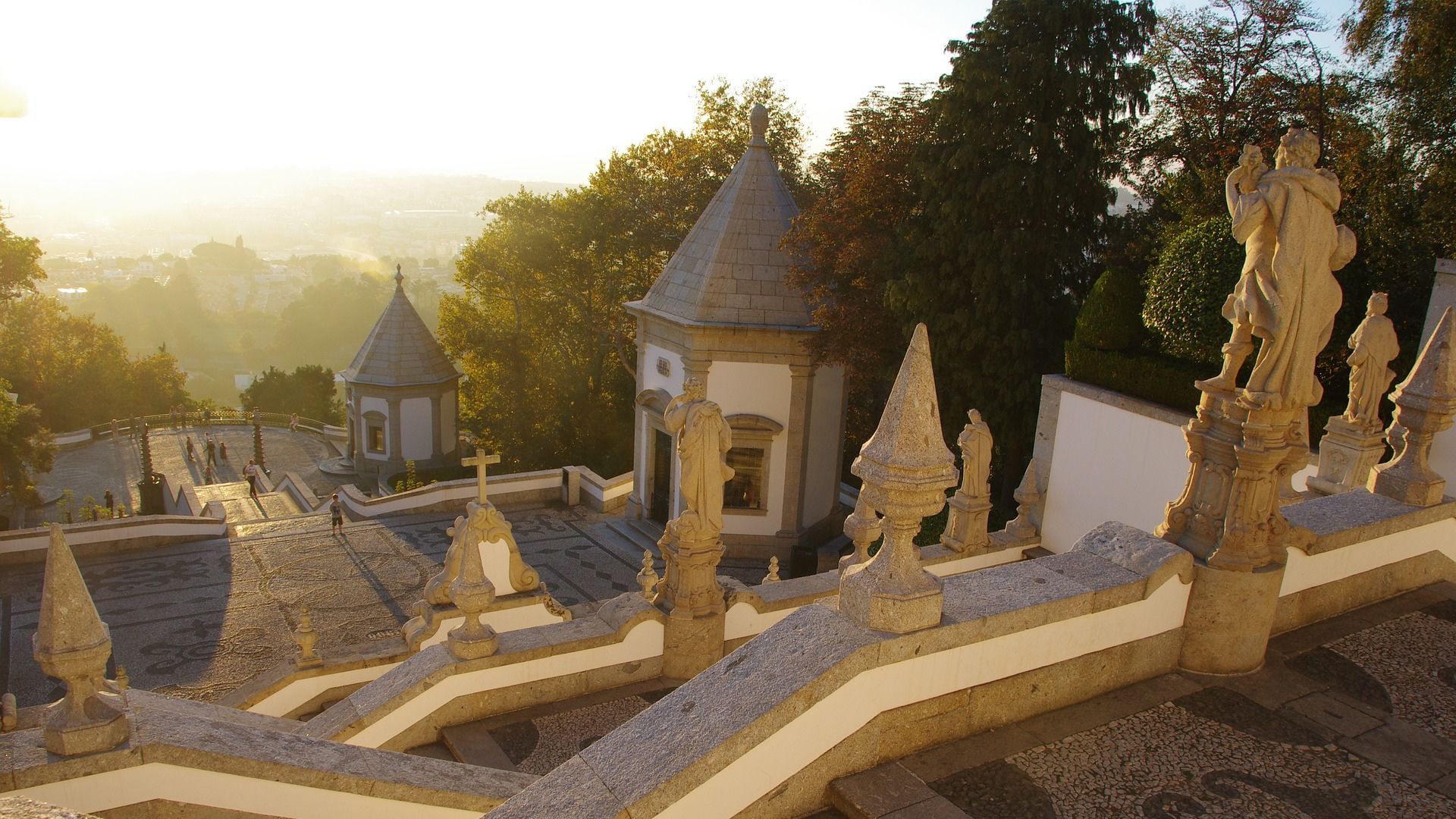 View from Bom Jesus do Monte at sunset, part of Cooltour Oporto's Braga & Guimaraes Tour
