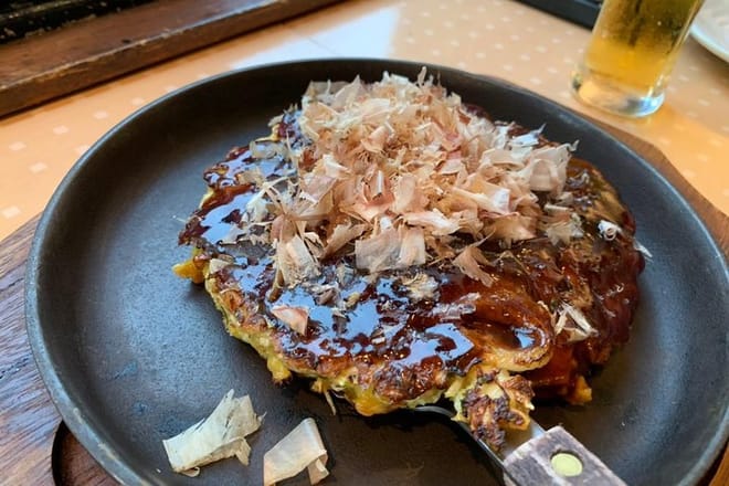 Osaka's famous Okonomiyaki