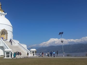 Beautiful view from Peace Pagoda, Pokhara