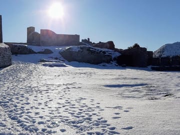 Winter Snow Rozafa Castle, Shkoder, Albania