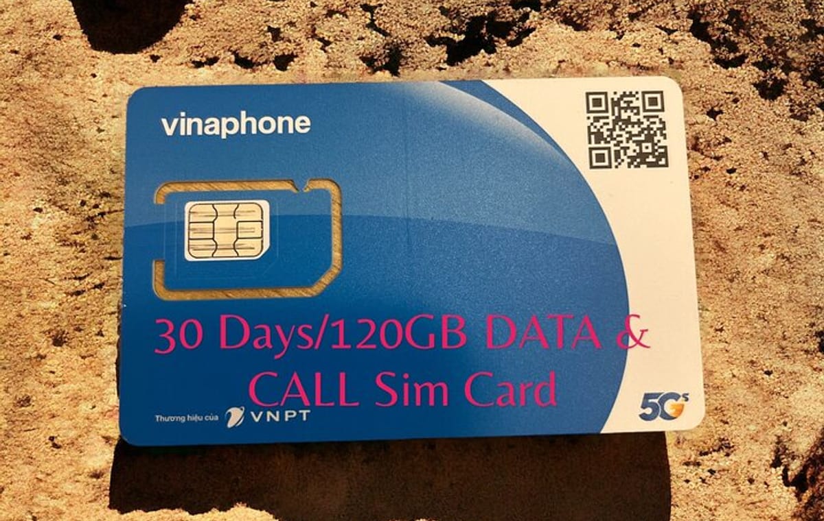 30 Days 120GB Data and Call SIM card Vietnam