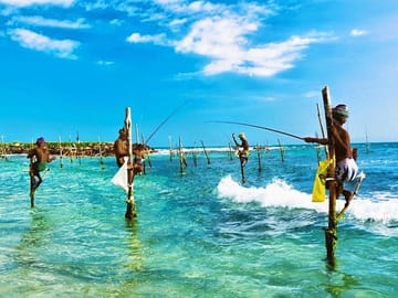 stilt fishermen Ahangama