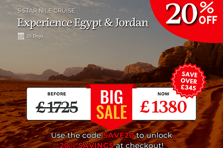 Egypt & Jordan: Nile Cruise, Petra & Red Sea Adventure with 5-Star Cruise
