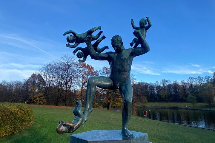 Sculpture of man with many babies  in Vigeland Park