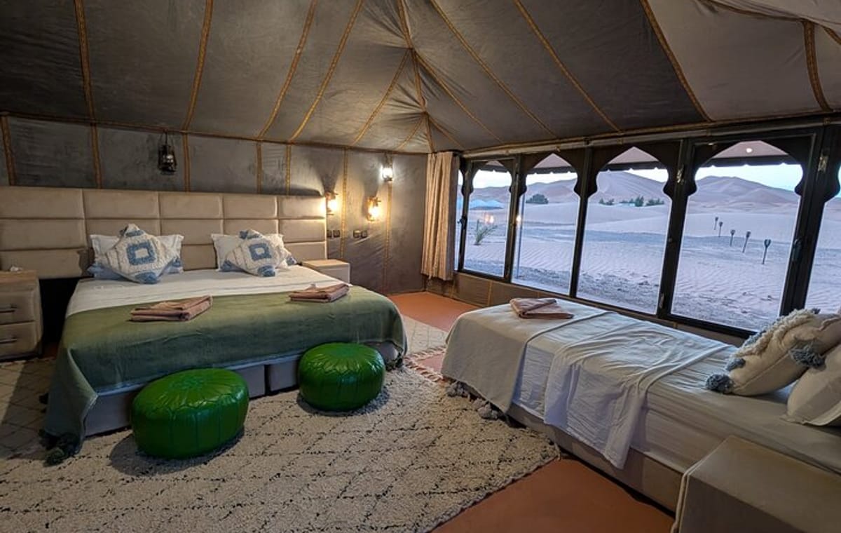 Superior Luxury Camp in Merzouga Desert, Camel, Jeep, With AC