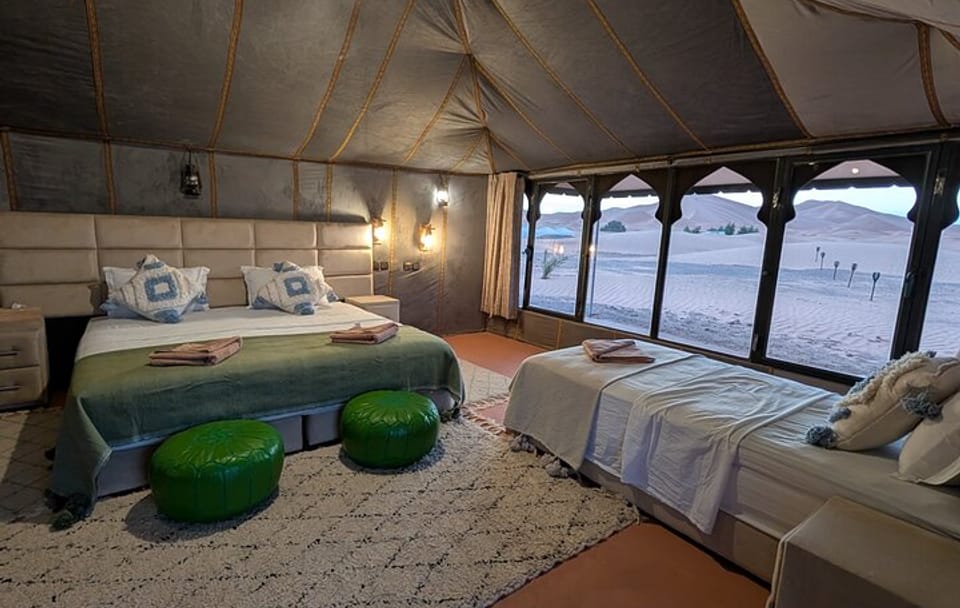 Luxury Camping Adventure with Camel and Jeep in Merzouga