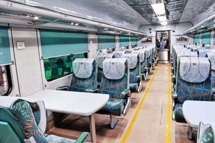 Shatabdi Express inside view