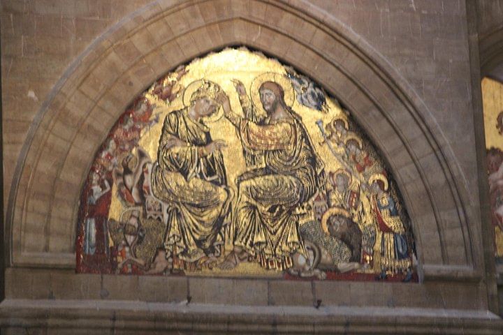 Close-up of the mosaic 
