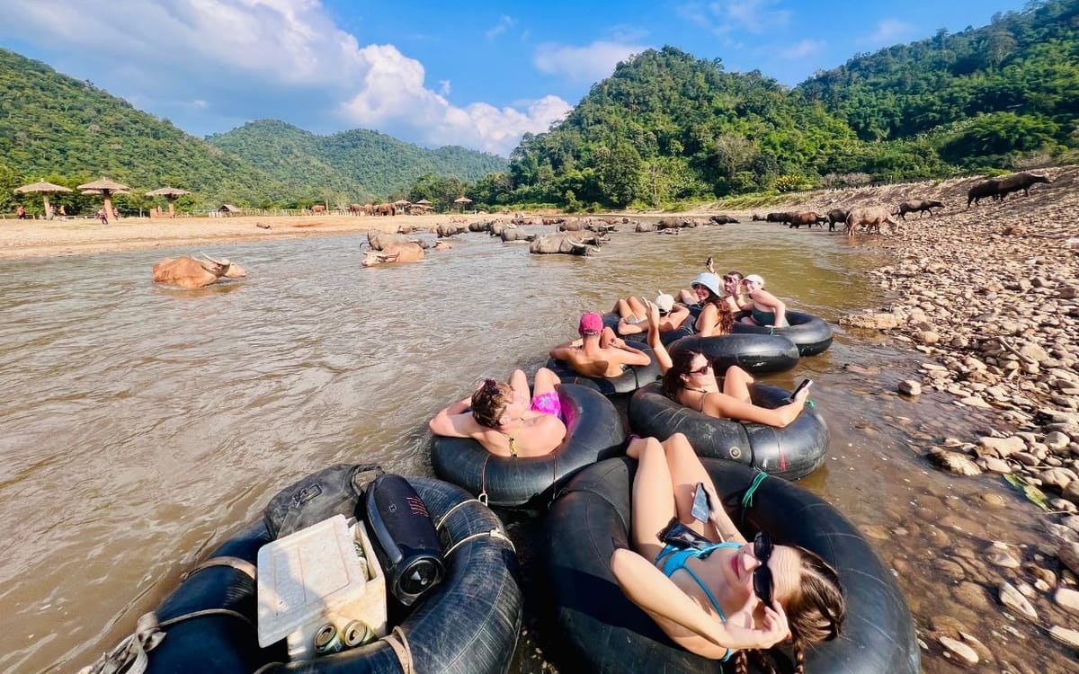 Chiang Mai Half-Day Adventure: River Tubing & Waterfall Slide