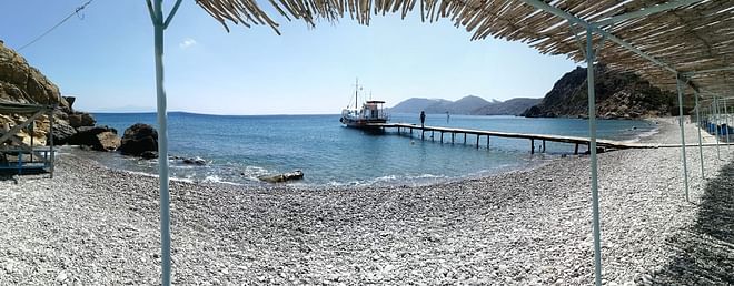 Insel Kos - Kamari-Boot am Strand von Kefalos