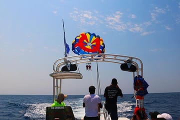 Parasailing and Beach Break with Chocolate Factory Tour in West Bay