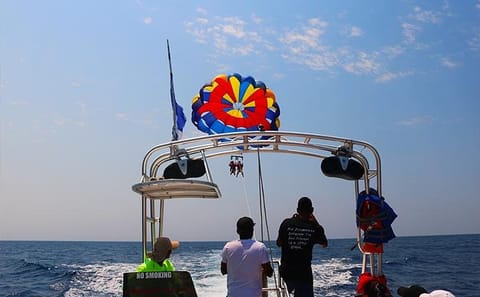 Parasailing and Beach Break with Chocolate Factory Tour in West Bay