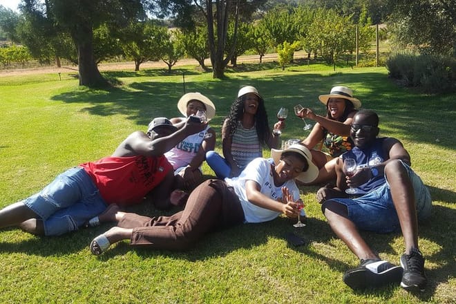Fun time during wine tasting