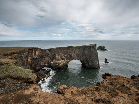Arch rock at Dyrhólaey promontory
