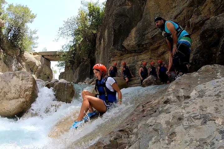 Canyoning Rafting and Zipline Adventure from Side