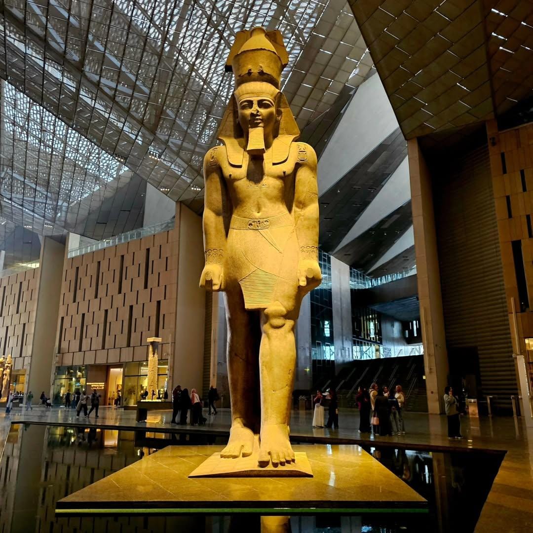 Ancient Egyptian pharaoh Ramses II statue – Cairo sightseeing highlight.