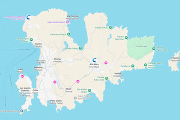 Mykonos Highlights: 2-Hour Van Tour to Ano Mera and Beaches