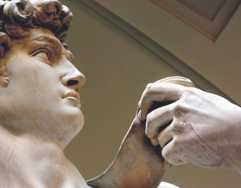 Close-up of Michelangelo's David 