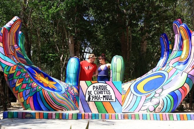 Aventura en cenote Yaxmuul Ceremonia y rapel del chamán maya