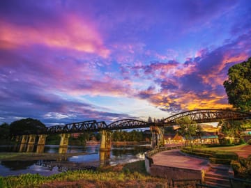 Erawan Waterfall, River Kwai Bridge & JEATH War Museum Tour from Bangkok