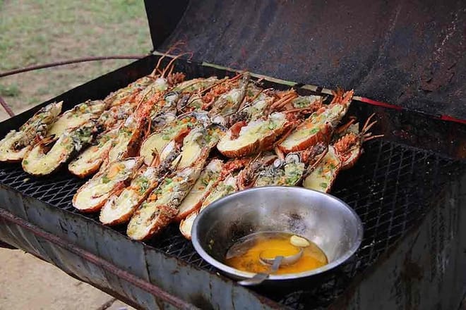 Fresh grilled lobster